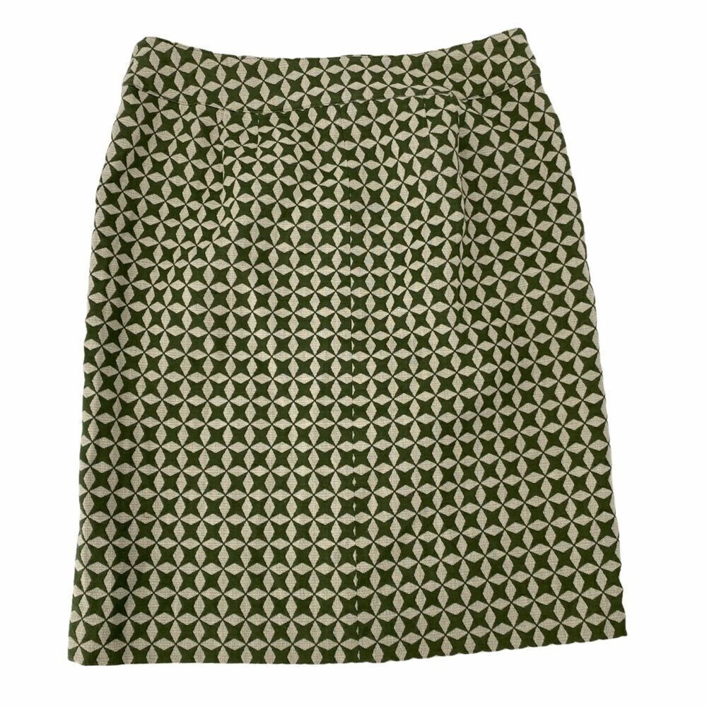 Loft Green Mod Print Pencil Skirt‎